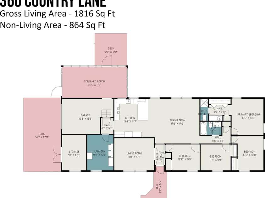 360 Country Lane, Mocksville, NC 27028.  MLS# CAR4253698, YatesRealty ID 12025. 