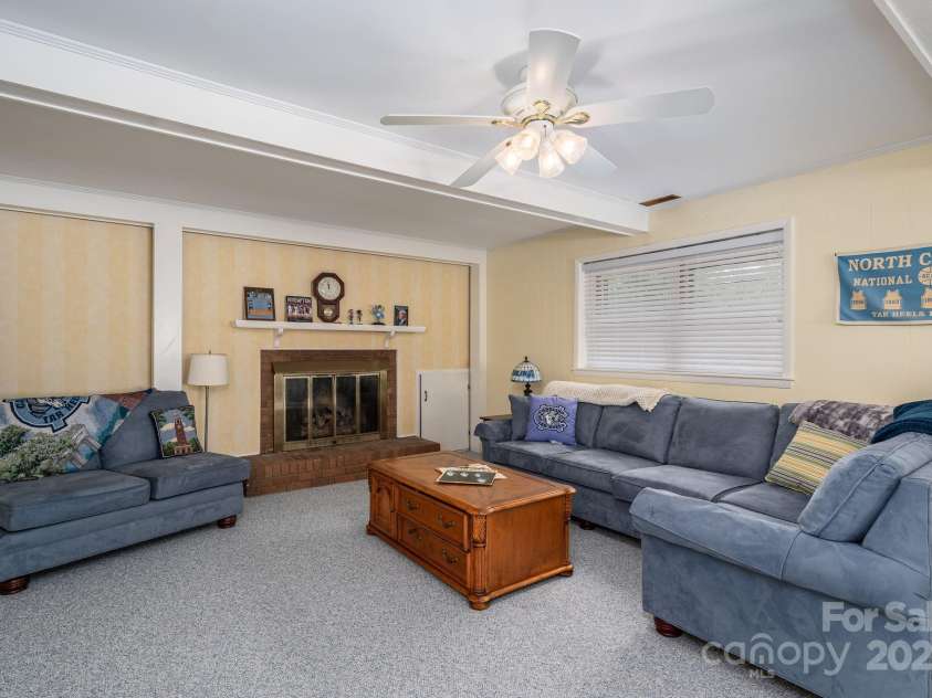 227 Country Club Circle, Shelby, NC 28150.  MLS# CAR4256011, YatesRealty ID 12032. ...and fireplace.