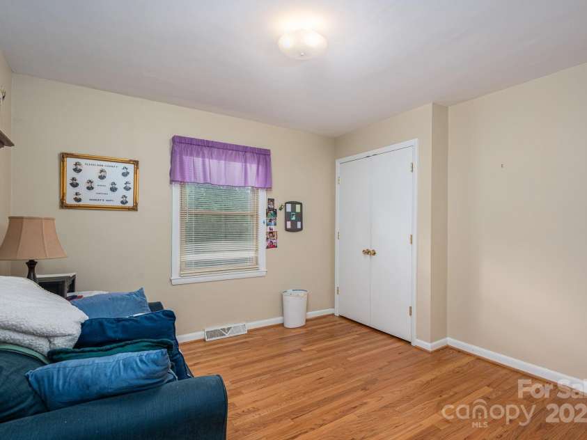 227 Country Club Circle, Shelby, NC 28150.  MLS# CAR4256011, YatesRealty ID 12032. This is the third bedroom upstairs. There is a stackable washer/dryer in the closet for convenience.