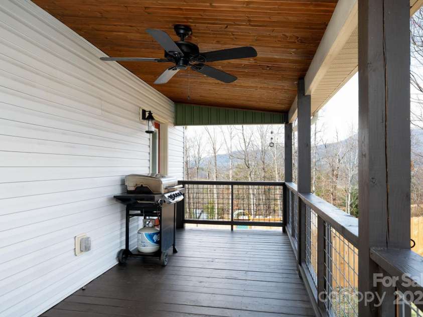75 Dry Ridge, Canton, NC 28716.  MLS# CAR4232020, YatesRealty ID 12034. Covered Side Porch with Mountain Views