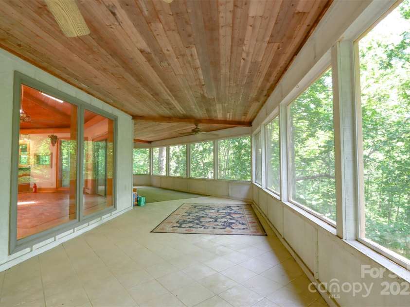 388 Island Creek Road, Lake Lure, NC 28746.  MLS# CAR4062749, YatesRealty ID 1204. Sunroom
