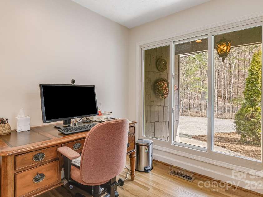 53 Jump Cove Road, Weaverville, NC 28787.  MLS# CAR4209397, YatesRealty ID 12056. Light filled home office