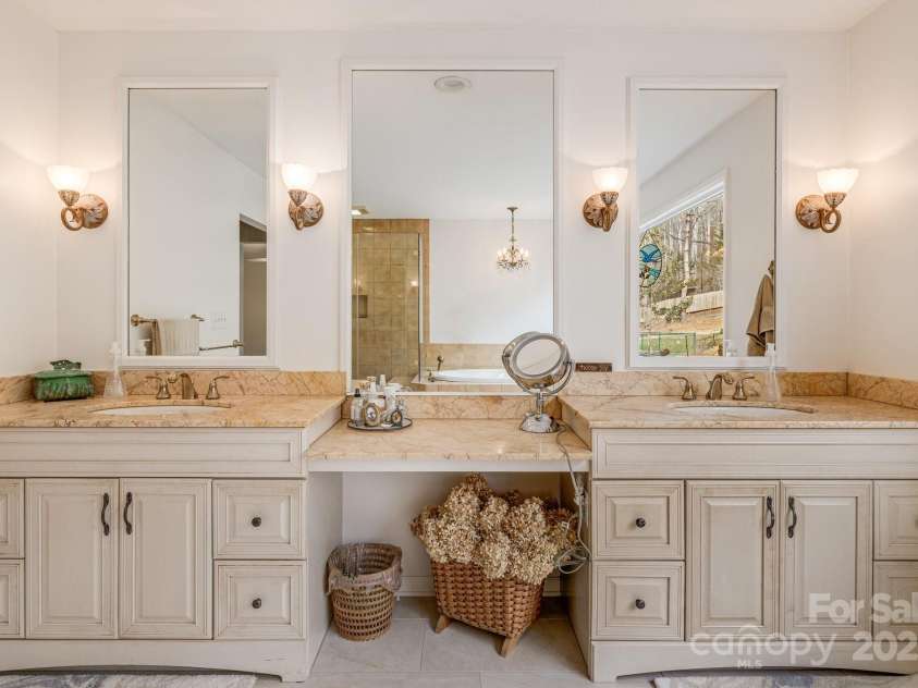 53 Jump Cove Road, Weaverville, NC 28787.  MLS# CAR4209397, YatesRealty ID 12056. Primary Bath with Ample Counterspace