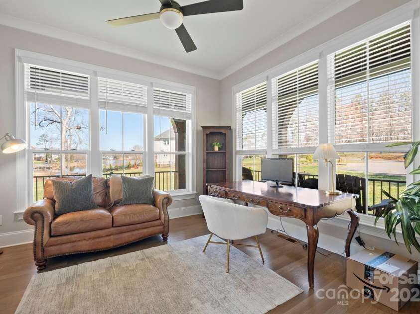 180 Twin Sisters Lane, Mooresville, NC 28117.  MLS# CAR4235411, YatesRealty ID 12060. Home Office Overlooking Lake Norman