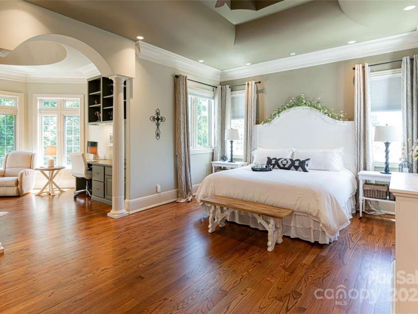 2005 Viburnum Lane, Asheville, NC 28803.  MLS# CAR4151623, YatesRealty ID 12090. Primary En-suite, sitting room, custom lighted ceiling detailed in this spacious suite.