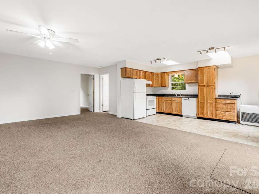 55 Glade Lane, Black Mountain, NC 28711.  MLS# CAR4369029, YatesRealty ID 12105. Apartment Kitchen, Living and Dining