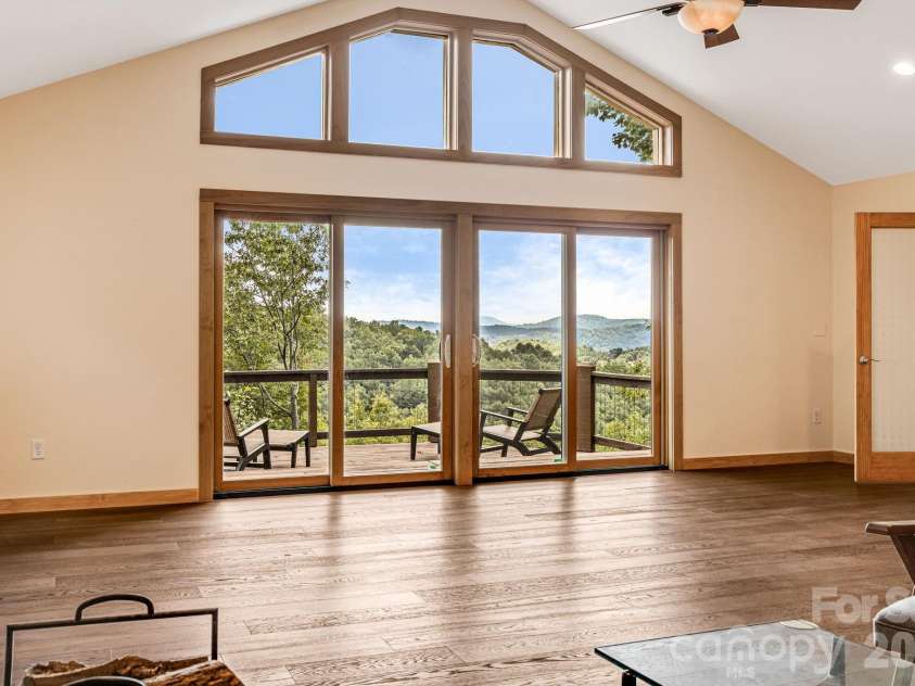 55 Glade Lane, Black Mountain, NC 28711.  MLS# CAR4369029, YatesRealty ID 12105. Floor to Ceiling Windows with Mountain Views