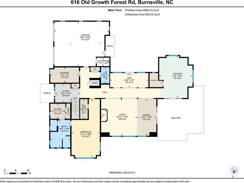 616 Old Growth Forest Road, Burnsville, NC 28714.  MLS# CAR4076276, YatesRealty ID 12106. Having seen an overview of the Main Floor, here is the actual Floor Plan