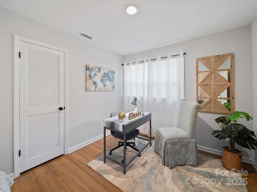 2213 Milton Road, Charlotte, NC 28215.  MLS# CAR4326281, YatesRealty ID 12108. Look at these gorgeous, original hardwood floors, lovingly restored!