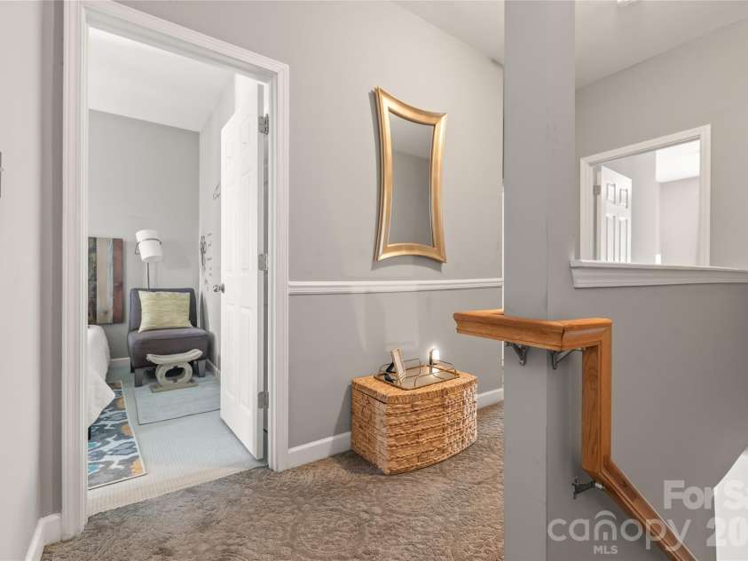 7111 Founders Club Court, Charlotte, NC 28269.  MLS# CAR4370503, YatesRealty ID 12118. Top of stairs