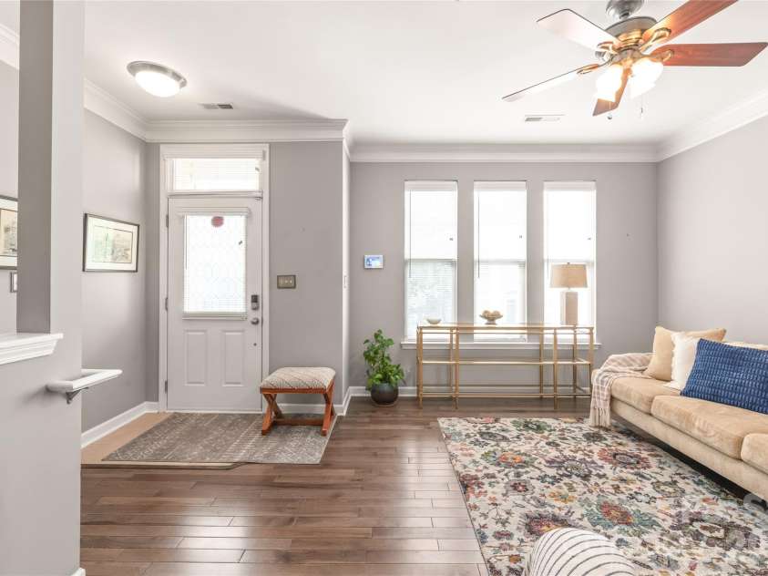 7111 Founders Club Court, Charlotte, NC 28269.  MLS# CAR4370503, YatesRealty ID 12118. View from dining area
