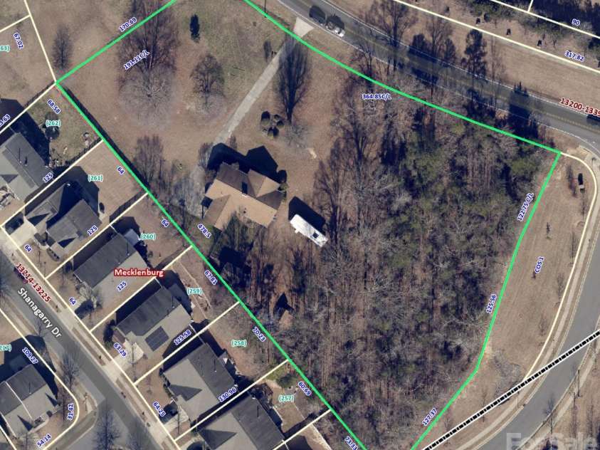 13309 Zoar Road, Charlotte, NC 28278.  MLS# CAR4370569, YatesRealty ID 12121. GIS satellite view