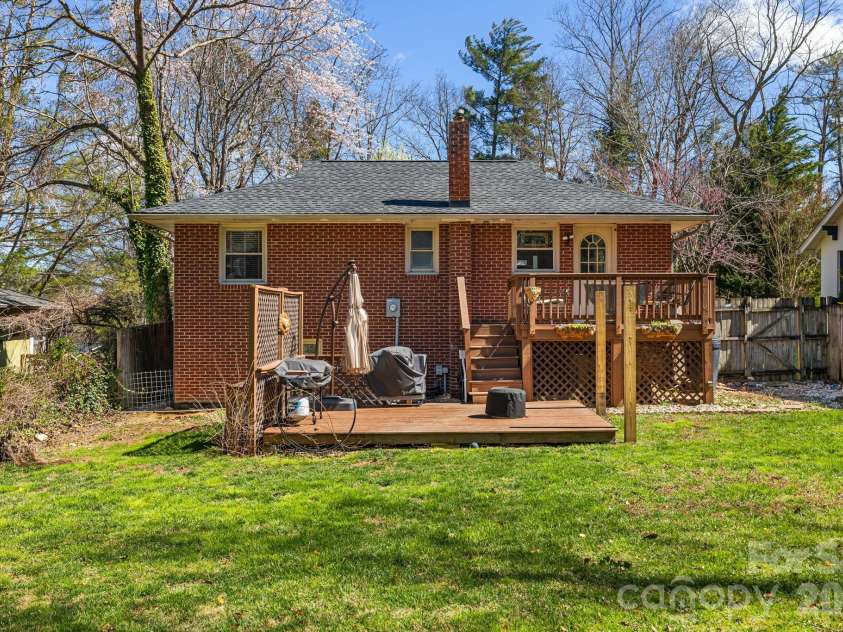 1733 Clairmont Drive, Hendersonville, NC 28791.  MLS# CAR4357860, YatesRealty ID 12169. Back yard