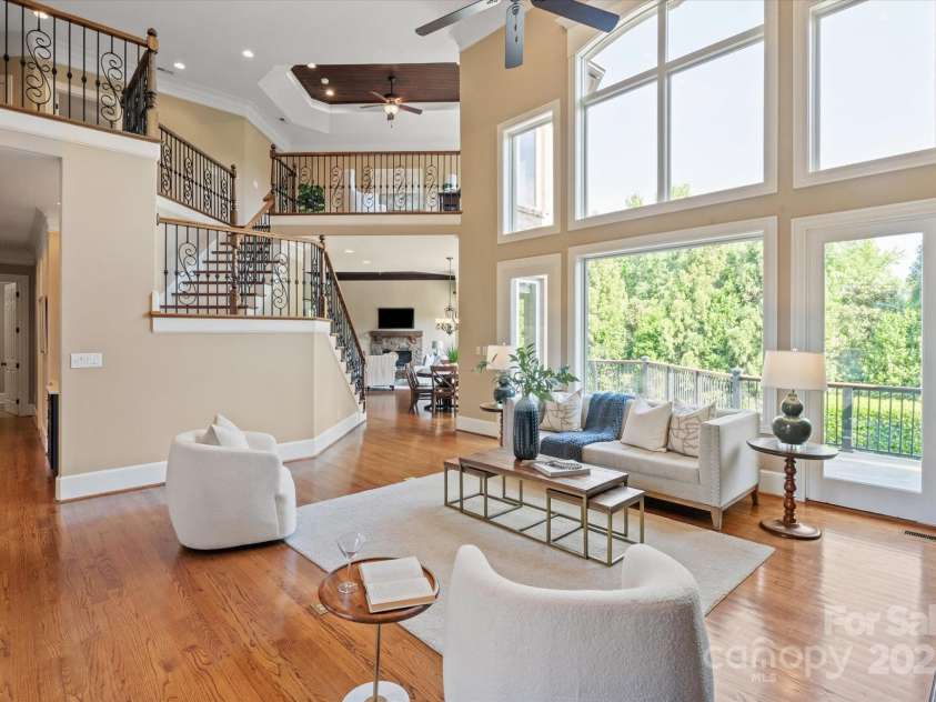 8904 Woodhall Lake Drive, Waxhaw, NC 28173.  MLS# CAR4253927, YatesRealty ID 12169. Living Room Looking Towards Family Room