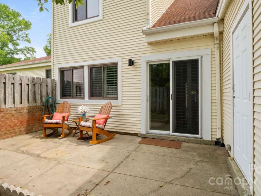 8326 Ramath Drive, Charlotte, NC 28211.  MLS# CAR4250067, YatesRealty ID 12182. Large patio with additional storage room