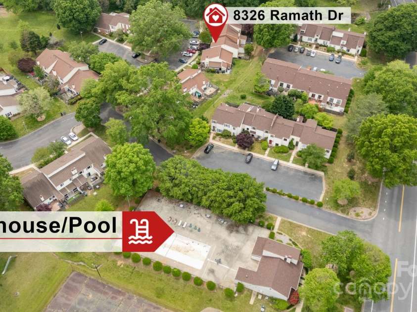 8326 Ramath Drive, Charlotte, NC 28211.  MLS# CAR4250067, YatesRealty ID 12182. Quick walk to the pool!