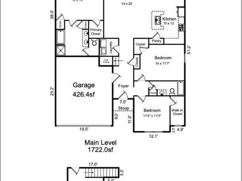 1024 Mayapple Way, Belmont, NC 28012.  MLS# CAR4223708, YatesRealty ID 12188. Floorplan