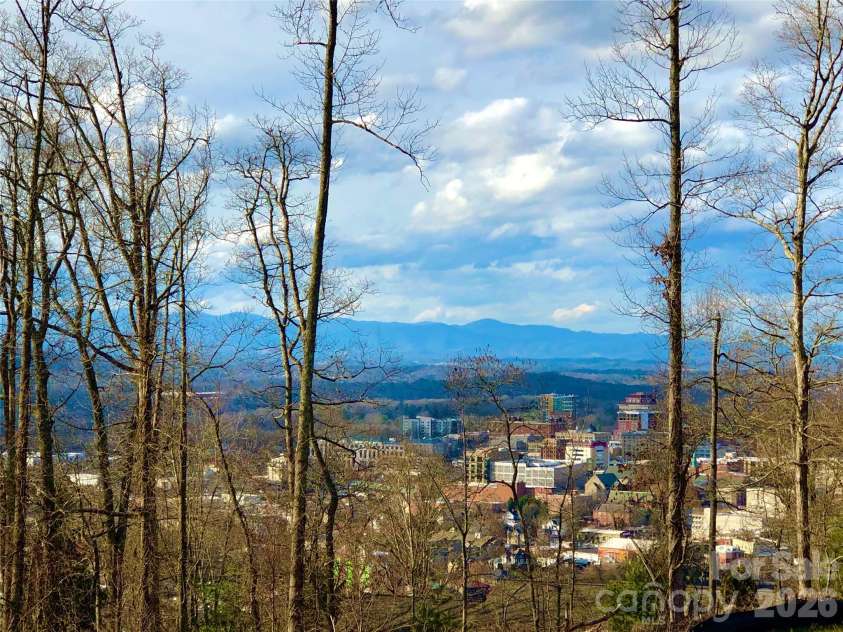 106 McCauley Drive, Asheville, NC 28803.  MLS# CAR4366972, YatesRealty ID 12192. Winter view