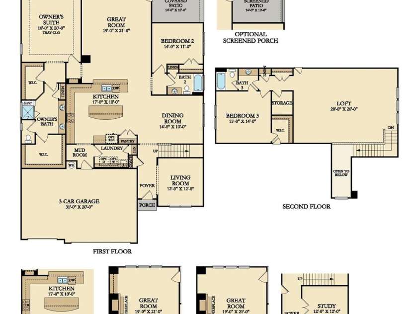 1557 Croydon Street, Indian Land, SC 29707.  MLS# CAR4239300, YatesRealty ID 12230. Floorplan