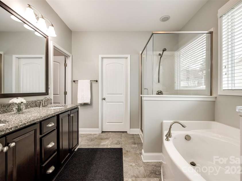 1129 Black Walnut Road, Clover, SC 29710.  MLS# CAR4243457, YatesRealty ID 12238. Primary bath with double sinks