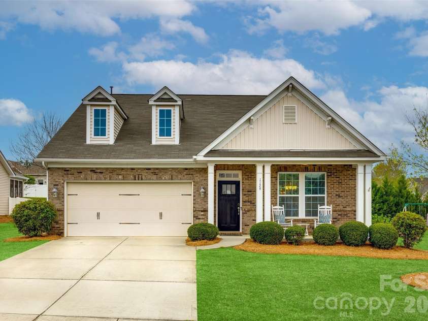 1129 Black Walnut Road, Clover, SC 29710.  MLS# CAR4334116, YatesRealty ID 12238. Front - Grass is color-enhanced