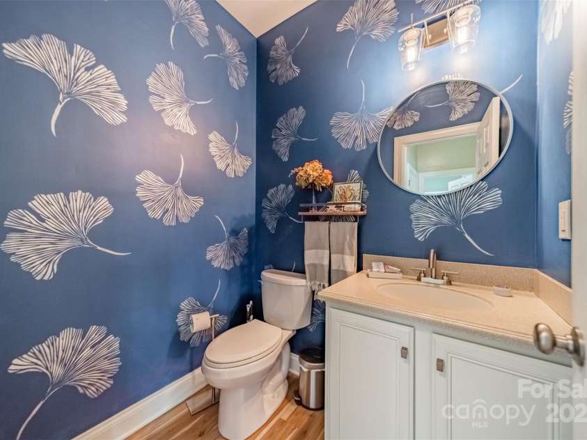 228 Red Dog Drive, Mooresville, NC 28115.  MLS# CAR4245955, YatesRealty ID 12253. Designer painted powder bathroom