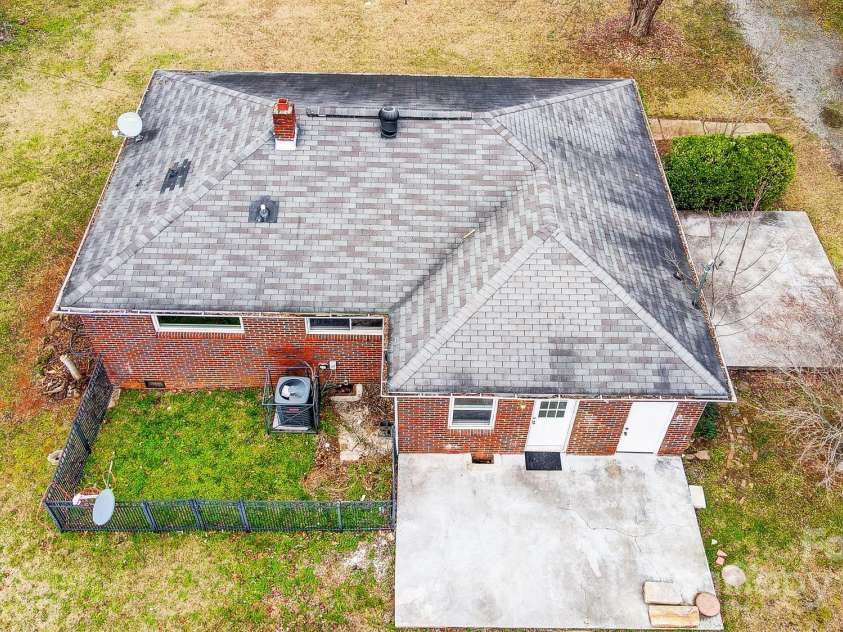 2504 Juniper Drive, Charlotte, NC 28269.  MLS# CAR4209473, YatesRealty ID 12257. Aerial rear exterior view