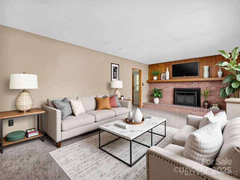 14 Monte Vista Place, Candler, NC 28715.  MLS# CAR4281379, YatesRealty ID 1226. Simulated Living Room