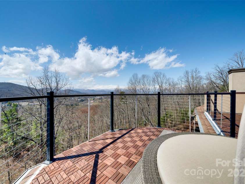 56 Chimney Crest Drive, Asheville, NC 28806.  MLS# CAR4235691, YatesRealty ID 12268. Third floor roof terrace