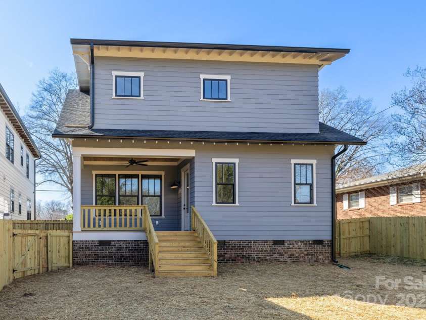 1824 Haines Street, Charlotte, NC 28216.  MLS# CAR4222128, YatesRealty ID 12278. Back of house