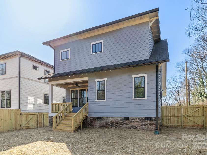 1824 Haines Street, Charlotte, NC 28216.  MLS# CAR4222128, YatesRealty ID 12278. Back of house