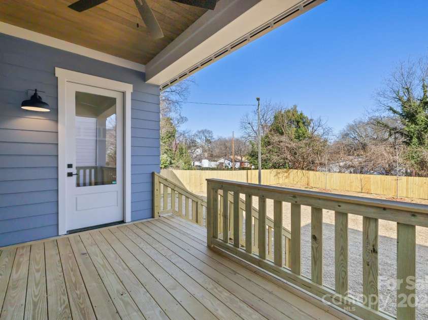 1824 Haines Street, Charlotte, NC 28216.  MLS# CAR4222128, YatesRealty ID 12278. Back porch and yard