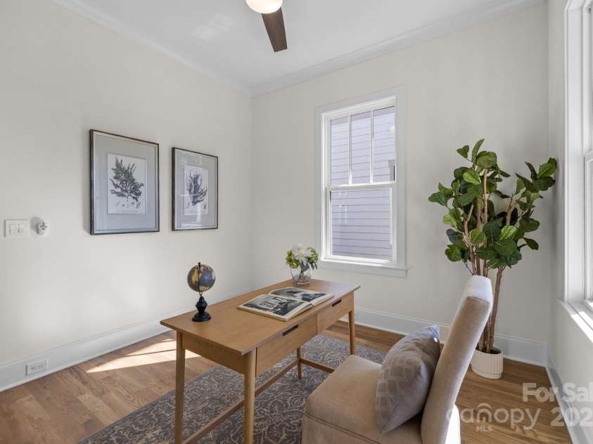 1824 Haines Street, Charlotte, NC 28216.  MLS# CAR4222128, YatesRealty ID 12278. Downstairs office/bedroom