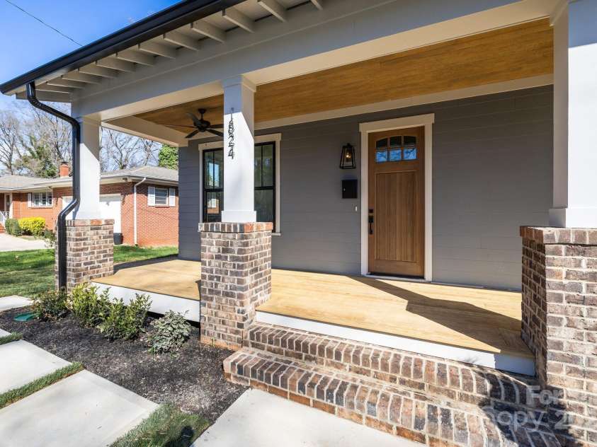 1824 Haines Street, Charlotte, NC 28216.  MLS# CAR4222128, YatesRealty ID 12278. Front porch