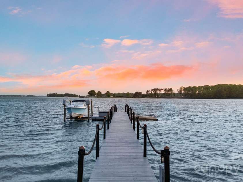 356 Yacht Road, Mooresville, NC 28117.  MLS# CAR4249554, YatesRealty ID 12280. Floating dock with 5 mile long view