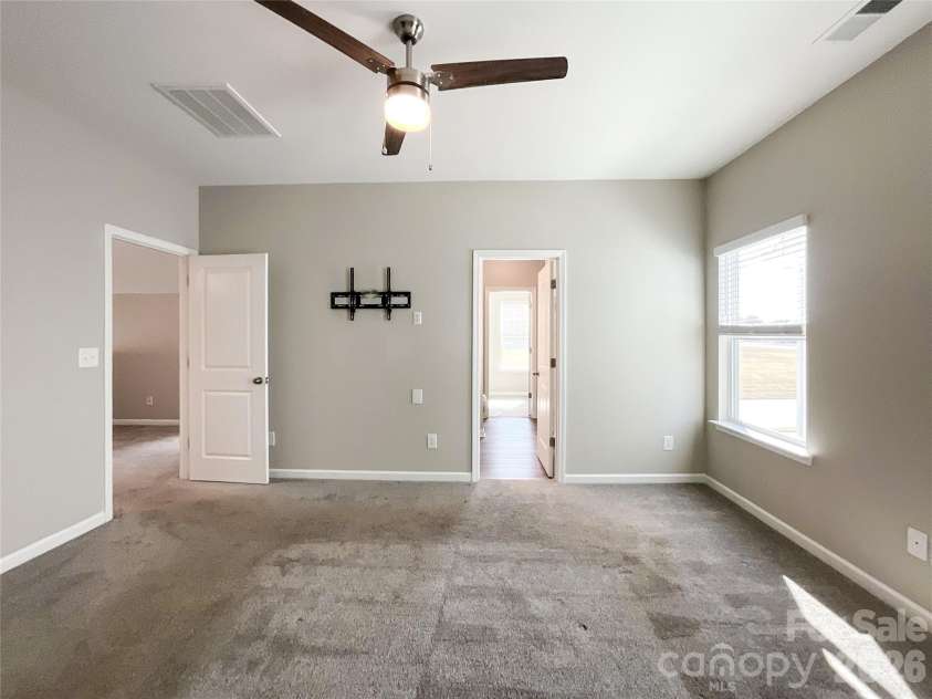 417 Kiser Lane, Locust, NC 28097.  MLS# CAR4312317, YatesRealty ID 12285. Primary Bedroom