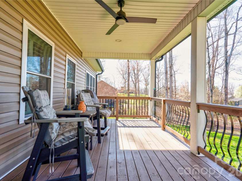 1309 Oak Canopy Road, Lincolnton, NC 28092.  MLS# CAR4355665, YatesRealty ID 12293. Rear Covered Deck