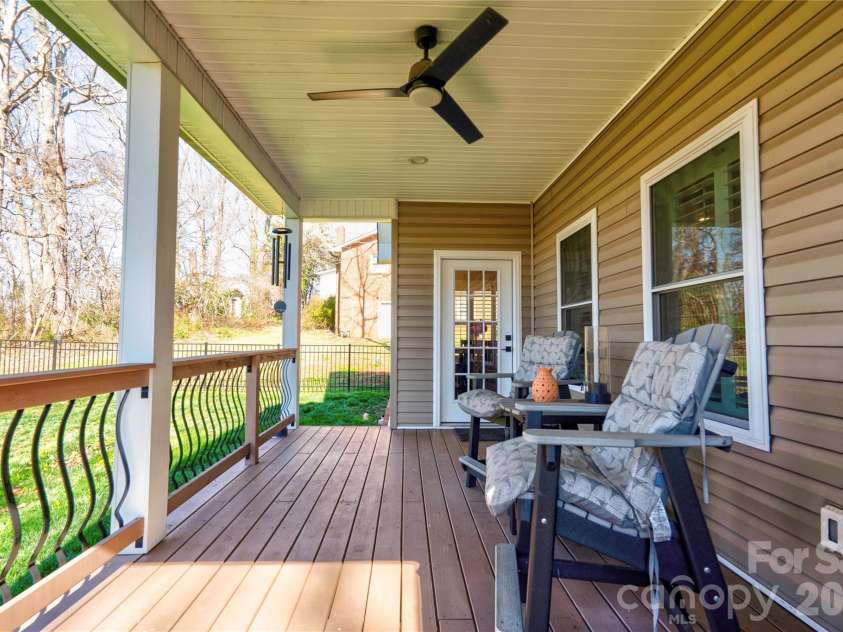 1309 Oak Canopy Road, Lincolnton, NC 28092.  MLS# CAR4355665, YatesRealty ID 12293. Rear Covered Deck