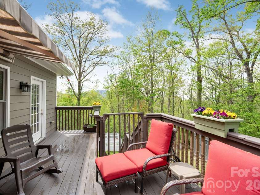 69 Heslar Way, Marshall, NC 28753.  MLS# CAR4345073, YatesRealty ID 12294. Mountain views from the back deck. 