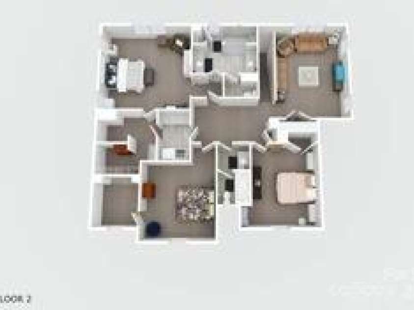 122 Round Rock Road, Troutman, NC 28166.  MLS# CAR4297796, YatesRealty ID 12298. 3D Floor Plan Upper