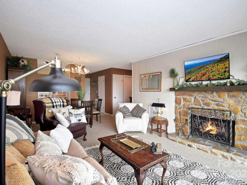 367 Skyleaf Drive, Banner Elk, NC 28604.  MLS# CAR4251134, YatesRealty ID 1231. Warm Up with a Gas Fireplace