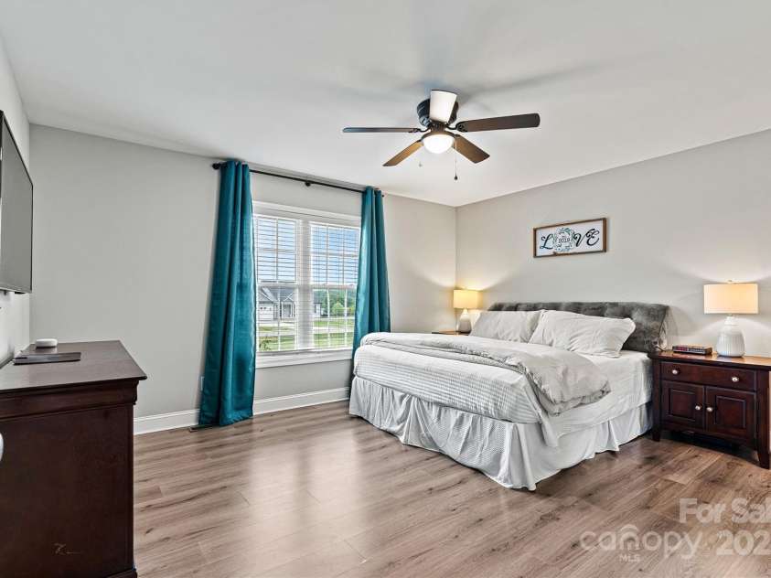 3615 Kimber Lane, Sherrills Ford, NC 28673.  MLS# CAR4250194, YatesRealty ID 12326. Spacious primary bedroom with luxury vinyl plank flooring.