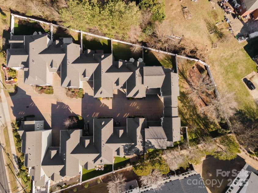 7908 Rea View Court, Charlotte, NC 28226.  MLS# CAR4257499, YatesRealty ID 12354. Aerial view of complex