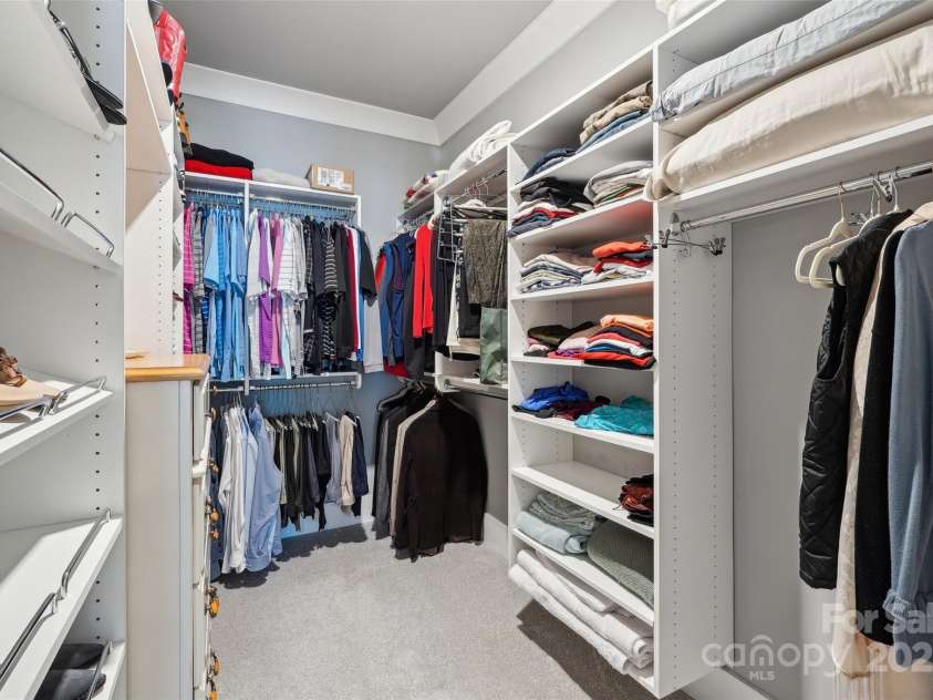 7908 Rea View Court, Charlotte, NC 28226.  MLS# CAR4257499, YatesRealty ID 12354. Upstairs Primary Closet