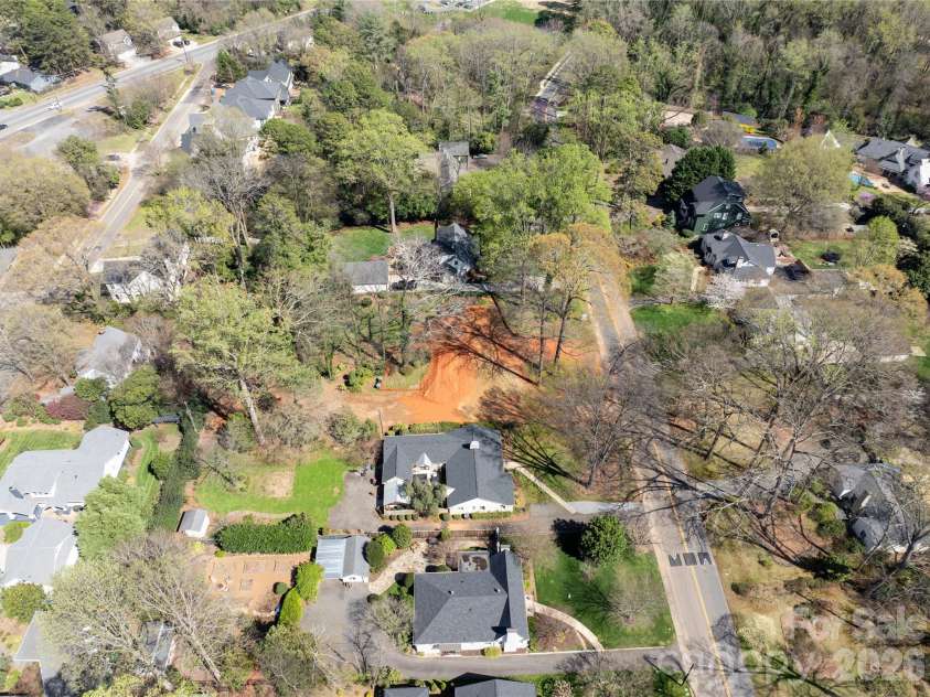 3137 Country Club Drive, Charlotte, NC 28205.  MLS# CAR4365199, YatesRealty ID 12358. Country Club Drive Lot  Aerial View