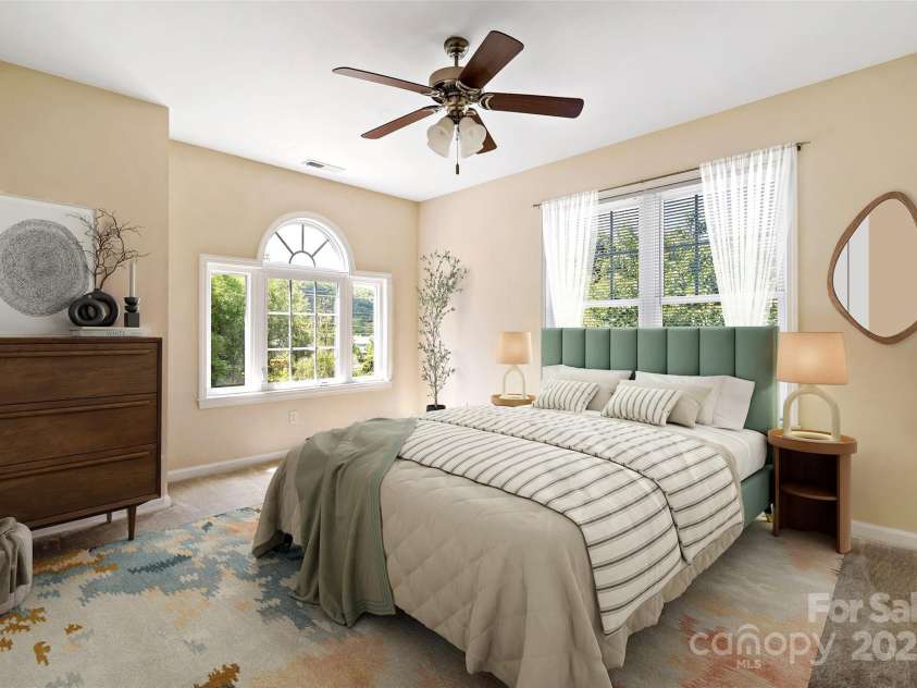 8 Cherry Laurel Lane, Swannanoa, NC 28778.  MLS# CAR4254009, YatesRealty ID 12369. Master bedroom