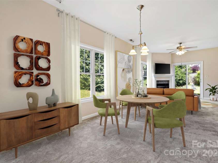 8 Cherry Laurel Lane, Swannanoa, NC 28778.  MLS# CAR4254009, YatesRealty ID 12369. Open Living and Dining