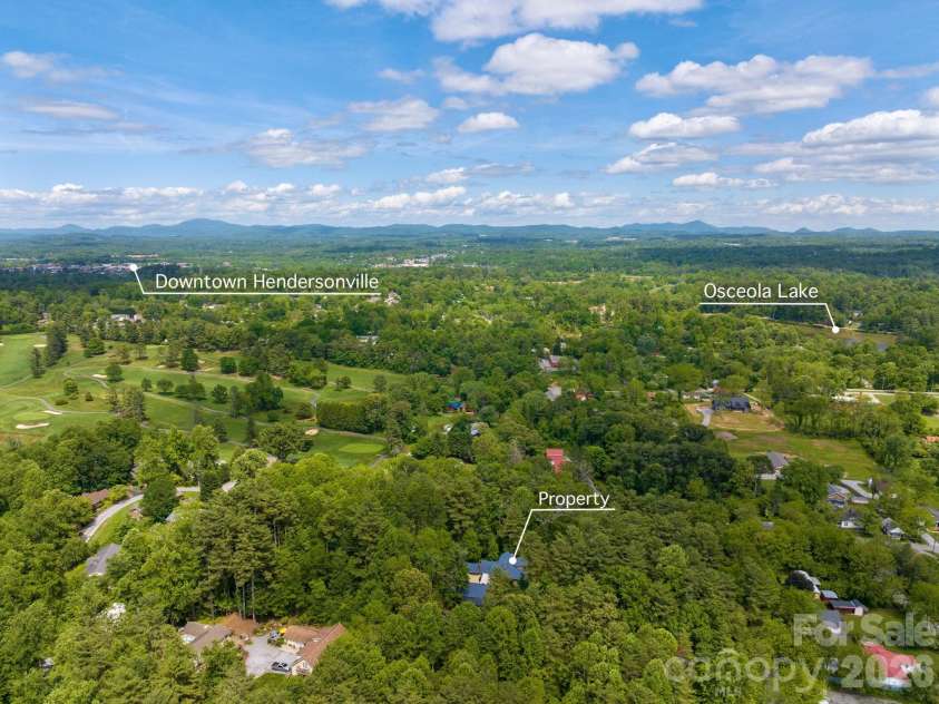 305 Ficker Circle, Hendersonville, NC 28739.  MLS# CAR4240043, YatesRealty ID 12380. Aerial view