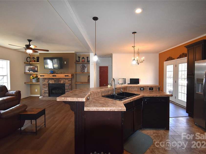 549 Freeman Creek Road, Zirconia, NC 28790.  MLS# CAR4203056, YatesRealty ID 12382. Open floor plan