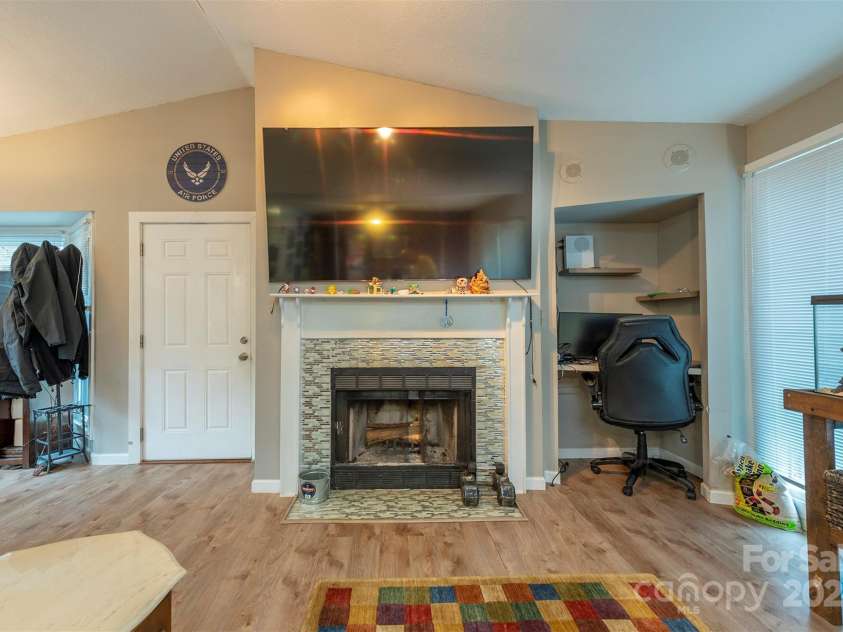 842 Mountain View Church Road, Zirconia, NC 28790.  MLS# CAR4205942, YatesRealty ID 12383. Beautiful Fireplace